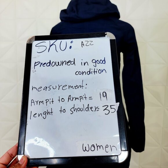 Lululemon Women's Inkwell Blue Long Sleeve Right As Rain Parka Jacket Size 8 - Picture 8 of 8